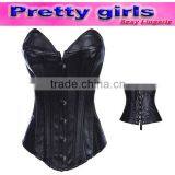 Women Mature Black Latex Sexy Bustier Top M1989 thumbnail-1