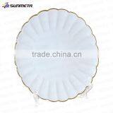 2016 New Sunmeta Design Golden Rim Sublimation Ceramic Plates 8inch Size thumbnail-2