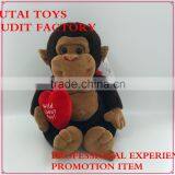Factory Big Cute Stuffed Wholesale Plush Orangutans With Heart thumbnail-3