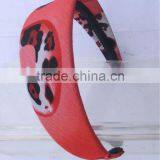 Beautiful Leopard Printed Chiffon Covered Wide Headbands thumbnail-1