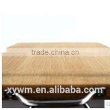 Organic Basic Traditional Easy Carry Hang Stainless Steel Handle Kitchen Butcher Bamboo Cutting Board Chopping Block thumbnail-3