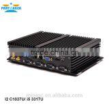 Fanless Industrial PC With Intel Celeron C1037U 1.8Ghz CPU Auto Boot USB 3.0 Dual Gigabit Lan 4 COM 1G RAM 80G HDD HTPC thumbnail-1