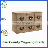 Drawer Makeup Box Wooden Drawer Storage Box 6 Drawer Cabinet Box thumbnail-2