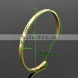 Cheap Jewelry Women Stainless Steel Bracelet Message Bangle Bracelet Gold Plated