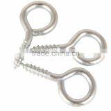 Silver Color Zinc Plated Metal Cup Hooks Eye Shape Screw Hooks Self-tapping Screws Hooks Ring thumbnail-6