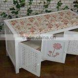 Antique Wooden Footstool Wooden Storage Cabinet Wooden Shoe Rack T10-1018 thumbnail-2