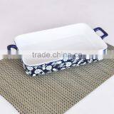 Stoneware 2-tone Solid Color Baking Dish With Decal Printing thumbnail-1