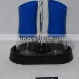 2 Pieces Salt Pepper Grinder Manual With Metal Stand thumbnail-1