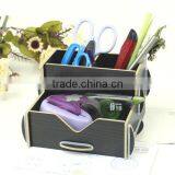 Office Supplies Creative Multifunction DIY Wooden Pencil Holders/ Pen Holders Storage Box thumbnail-1