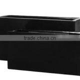 Black polystone pots, fiberstone planter with durable and lightweight pots