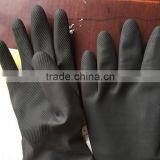 Household Anti-skid Latex Gloves With Cuff and Fleece /black Rubber Gloves for Winter thumbnail-3