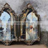 Old Factory Style Mirror Frame Picture Frames thumbnail-3