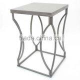 Handmade Tea Table With Wood Top and Metal Leg in Gray thumbnail-1