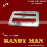 612-3 Hardware Parts Bag Buckle Harness Buckle Stamped Steel Double Slot Quick Buckle thumbnail-3