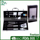 8pcs Stainless Steel BBQ Tool Set With Aluminum Case thumbnail-1