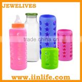 Various Size Glass Baby Water Bottle With Silicone Sleeve thumbnail-1