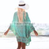 Print Mint Green Summer Beach Cover Up Outfits