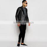 Mens Grey Cotton Shirt With Grandad Collar thumbnail-4