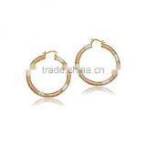 Micron Brass Finish Gold Plated Hoop Earrings thumbnail-1