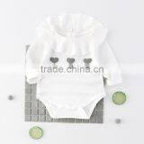 5pcs/lot Girls Long Sleeve Cotton Heart Print Ruffles Rompers Toddler Girl Clothing Kids Girls Romper Baby Jumpsuit thumbnail-5