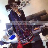 Scarf Brand Women Cashmere Shawl Pink Sailboat Printed Winter Warm Ladies Femme Female Pashmina Design Silk Cape thumbnail-1