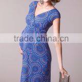 Wholesale Maternity Clothes Long Maxi Dress Party Dresses for Pregnant Women Summer thumbnail-3