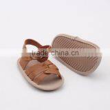 Wholesale Latest Design Leather Baby Kids Leather Rubber Sandals thumbnail-4