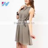 Korean Advanced Fashion Apparel Wholesale Women Summer Skater Dresses thumbnail-3