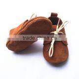 Suede Moccasins Tie Baby Shoes Camp Leather Baby Shoes thumbnail-5