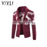 Winter Reindeer Cardigan Slim Turndown Collar Men Christmas Sweater thumbnail-2
