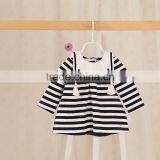 Wholesale Long Sleeve Striped Casual Girls Beautiful Baby Dresses thumbnail-3
