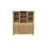 Large Solid Ash Wood Kitchen Storage Cupboards With 2 Door And 3 Drawer