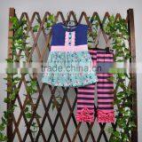 2017 New Arrival Infant Girl Polka Dot Ruffle Raglan Top Kids Boutique Summer Clothing Wholesale thumbnail-6