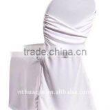 White Polyester Scuba Chair Cover Wedding Tie Back Scuba Chair Cover Banquet Scuba Chair Cover With Sash