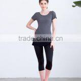 Women Sports Fitness Gym Women Clothing Blank Tee Shirts thumbnail-3