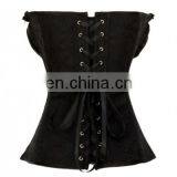 High Quality Black Floral Pattern Ruffled Top Sexy Corset Lingerie thumbnail-2