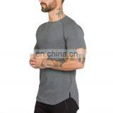 Basic custom gyms fitness extend hip hop blank short sleeve t-shirt