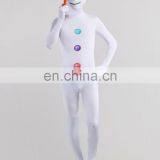 White Snow Man Lycra Full Body Party Dress Second Skin Suit Female thumbnail-4