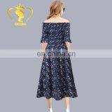 Elgant and High Quality Custom New Fashion Ladies off Shoulder Prom Dress thumbnail-2