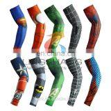 2016 Hot Wholesale New Design Color Printing Elastic UV Protection Quick Drying Breathable 100%Polyester Sports Wear Arm Sleeves thumbnail-1