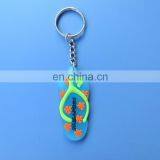 Factory Diectly Made and Sale Slipper Shapes Custom Embossed Logo Soft Pvc Keyring,rubber Key Holder,keychains