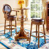 IVSY 7120B American Style Bar Chair Wooden Bar Stool Home Or Commercial Usage 24