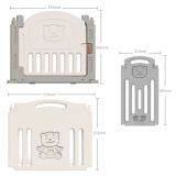 ABST Manufacture Good Quality Big Size Square and Circle Folding Baby Playpen Easy Storage Foldable Baby Bear Fences Plastic thumbnail-2