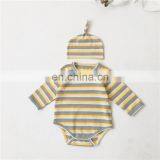 Wholesale Newborn Baby Clothes Baby Girls Boys Rainbow Strip Romper Clothes thumbnail-3