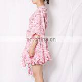 TWOTWINSTYLE Print Hit Color Lantern Long Sleeve O Neck High Waist A Line Summer Dresses Female thumbnail-2