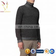 Mens Winter Warm 100% Merino Wool Turtle Neck Sweater thumbnail-3