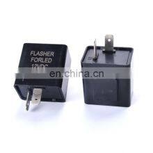 DC 12V 2 Pin Moto LED Turn Signal Flasher Relay Three Gear Frequency Motorcycle Adjustable Speed Flash Relay Accessaries thumbnail-3