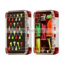 Amazon New 90 Pcs/set Worms+ Jig Hooks +Sinkers+Double Sides Tackle Box Fishing Baits Combo Soft Fishing Lures Kit