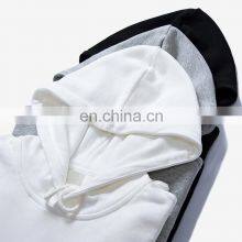 Custom Unisex Streetwear Oversized Plain Pullover Printing Sweatshirt Blank Embroidery 100% Cotton Fleece Hoodie thumbnail-3