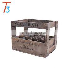 Custom Stackable Multipurpose Storage Natural Handmade Wooden Wine Crate thumbnail-4